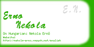 erno nekola business card